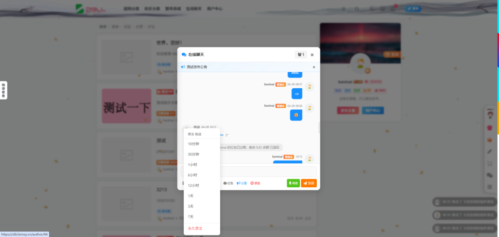卡尼奶综合插件-在线聊天室